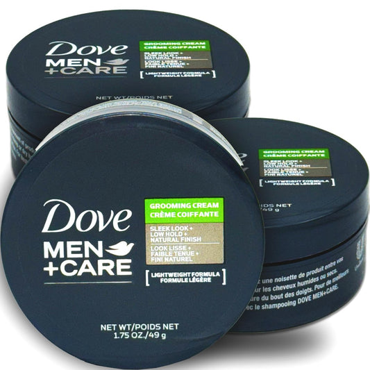 Dove Men+Care Styling Cream für Männer, 3er-Pack, Haarpflegecreme mit leichtem Halt, definiert und pflegt für natürliche Textur, 1,75 oz pro Tube
