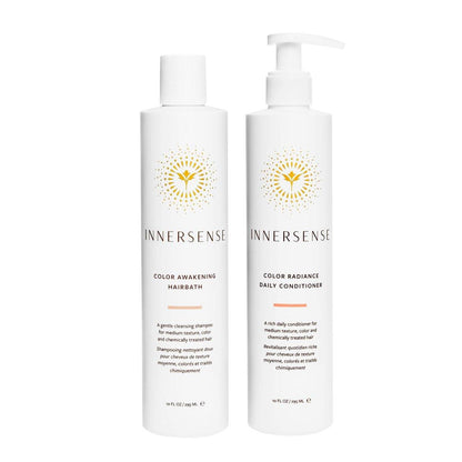 INNERSENSE Organic Beauty - Color Awakening Hairbath Shampoo + Daily Conditioner Duo | Nicht giftig, tierversuchsfrei, saubere Haarpflege (je 295 ml)