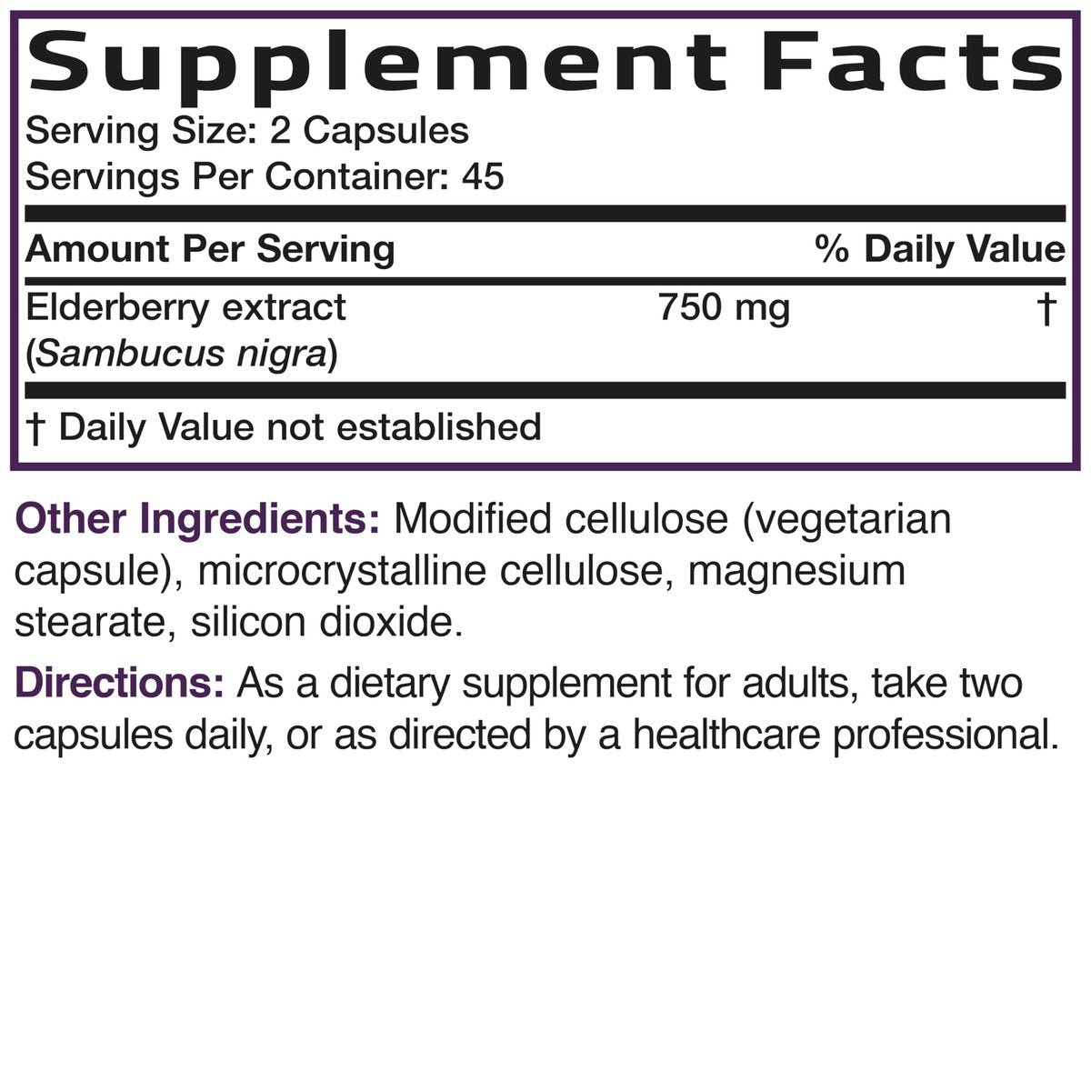 Bronson Holunder Extra Stark – Unterstützt das Immunsystem & Antioxidantien-Schutz, Non GMO, 90 Kapseln