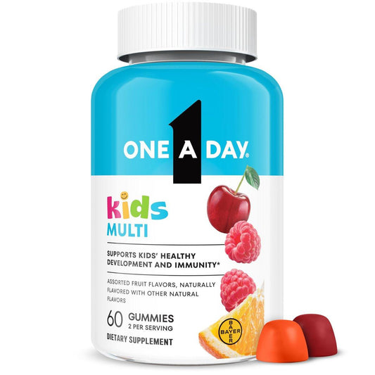 One A Day Kids Multivitamin Gummies – Tägliche Vitamine für Kinder mit Vitamin C, D, E & Zink zur Immununterstützung, 60 Gummis (Verpackung kann variieren)