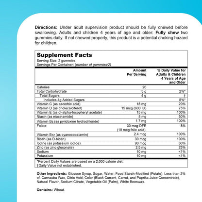 One A Day Kids Multivitamin Gummies – Tägliche Vitamine für Kinder mit Vitamin C, D, E & Zink zur Immununterstützung, 60 Gummis (Verpackung kann variieren)