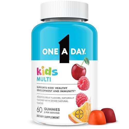 One A Day Kids Multivitamin Gummies – Tägliche Vitamine für Kinder mit Vitamin C, D, E & Zink zur Immununterstützung, 60 Gummis (Verpackung kann variieren)