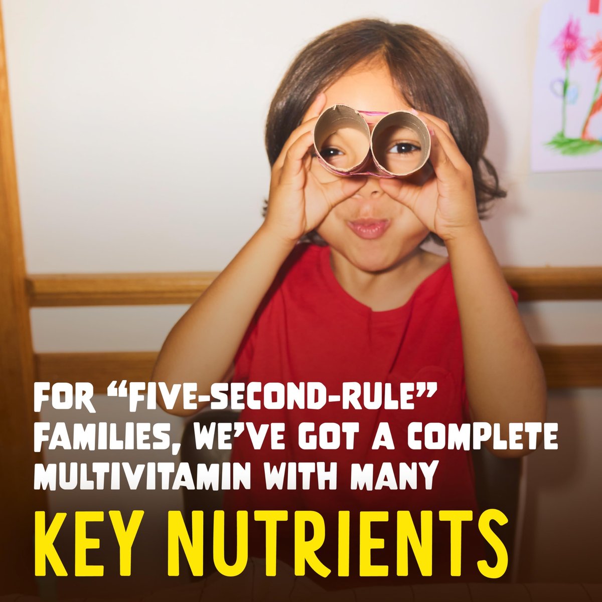 Flintstones Multivitamine für Kinder – Zuckerfreie Multivitamin-Gummis mit Vitamin A, C, E, B6 & B12, Himbeergeschmack, 60 Stück