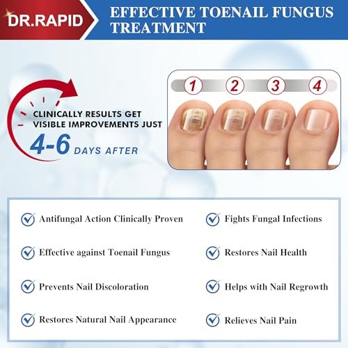 DR.RAPID Nagelpilz Behandlung Extra Stark – Effektive antimykotische Nagelreparatur mit Teebaumöl, schnelle Wirkung bei beschädigten Nägeln & eingewachsenen Zehennägeln – 60 ml (2 x 30 ml)
