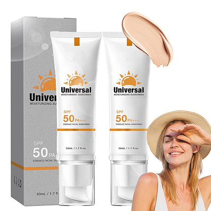 2er-Pack getönte Gesichtssonnencreme SPF 50, Universal getönte Feuchtigkeitscreme SPF50 PA+++, Sonnenschutz mit Farbe, hydratisierende Sonnenessenz, nicht klebend, gegen UVA- und UVB-Strahlen