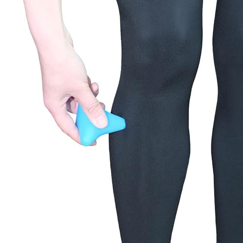 Manuelles Triggerpunkt-Massagegerät – Kleiner Massageball für Tiefengewebe-Myofasziale Freisetzung, Physiotherapie, Fuß-Fersensporn-Schmerzlinderung, Muskelknoten, Psoas-Hüftbeuger-Iliacus-Entspannung 3×2,6″ (Blau)