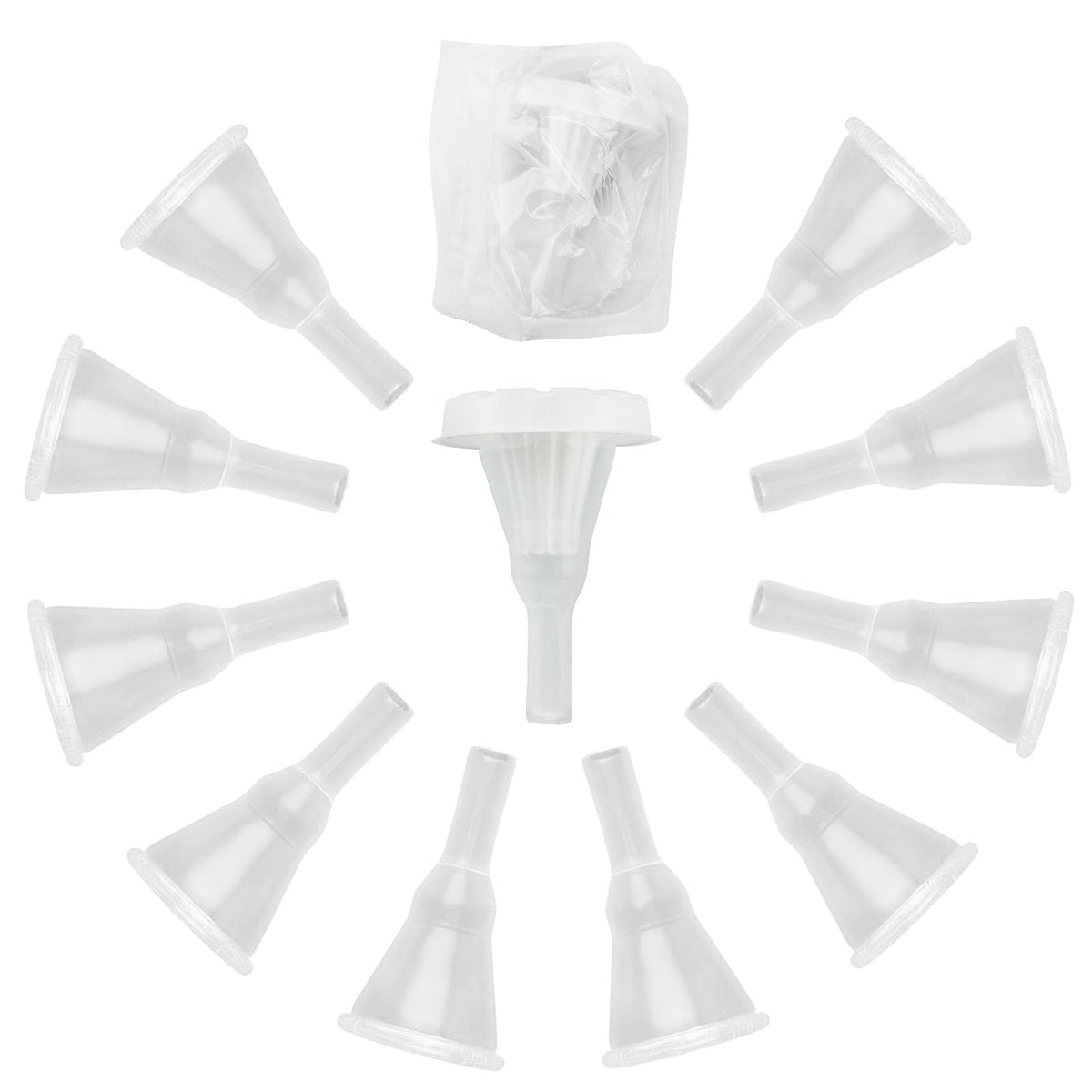 Kondomkatheter für ältere Männer ab 80 Jahren, 10 Stück externer Katheter mit Selbstverschluss, 24/7 Einweggebrauch mit sicherem Sitz (1,14 Zoll/29 mm/Mittelgröße)