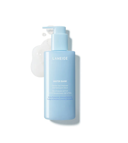 LANEIGE Water Bank Gentle Gel Reiniger: pH-ausgeglichener & barrierestärkender Gel-Reiniger mit blauer Hyaluronsäure
