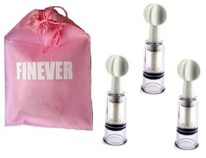 FINEVER Brustwarzenformer Saugglocke für flache und Hohlwarzen – 3er-Pack (4,1 x 1,1 Zoll)
