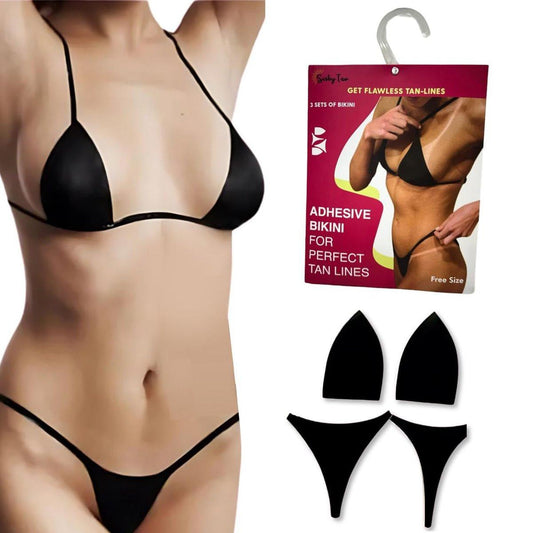 Seskytan Selbstbräunungs-Bikini aus Klebeband – 3er-Pack Brasilianisches Selbstbräunungs-Tape für makellose, streifenfreie Bräunungslinien – Sanfte, rutschfeste Passform für Sonnen-, Spray- & Bettbräunung – Für alle Hauttypen