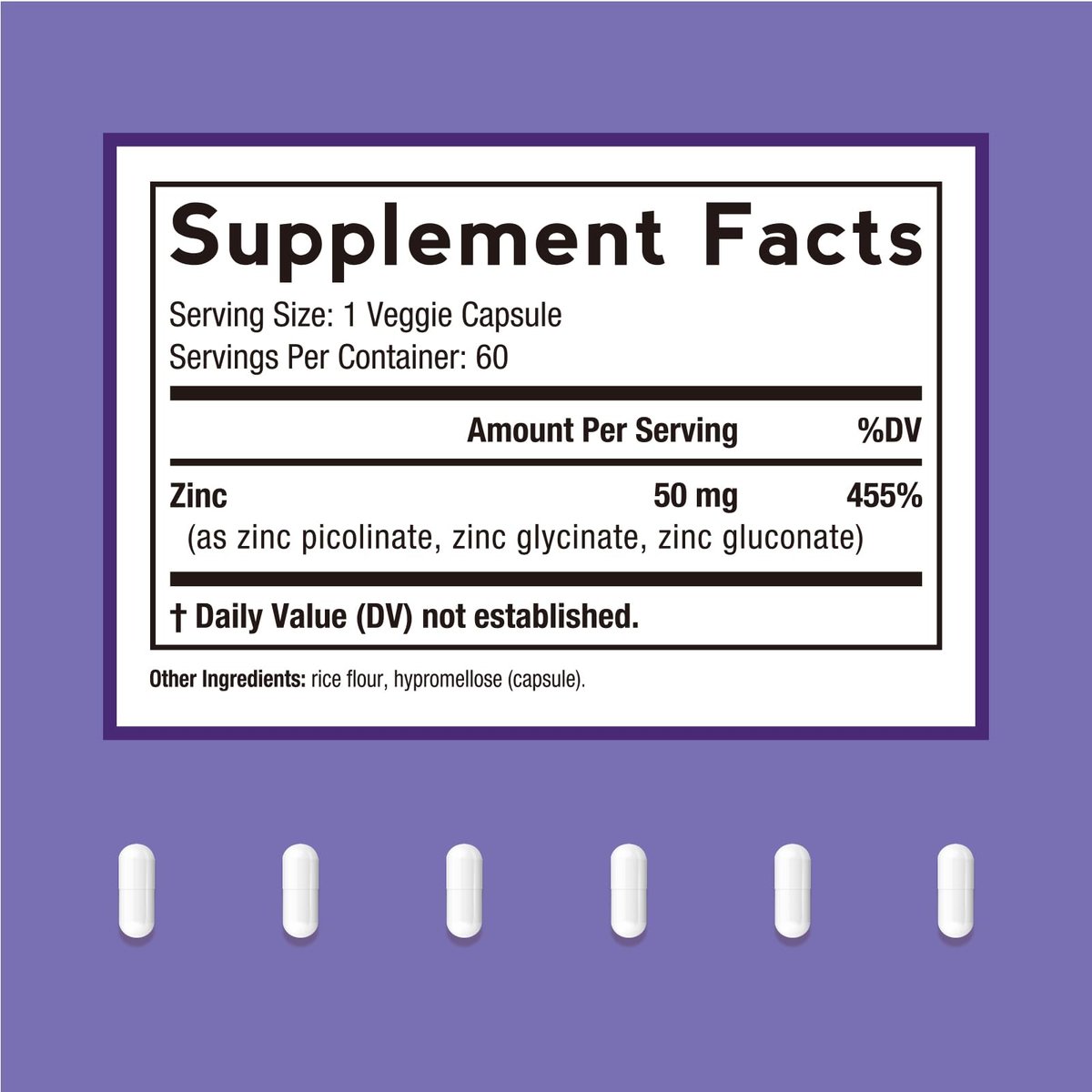 Doctor's Recipes Zink 50mg – Dreifache Immununterstützung, Chelatiertes Zinkpicolinat, Glycinat & Gluconat, Für Männer & Frauen, Hautgesundheit, Hormongleichgewicht, Vegan, 60 Kapseln