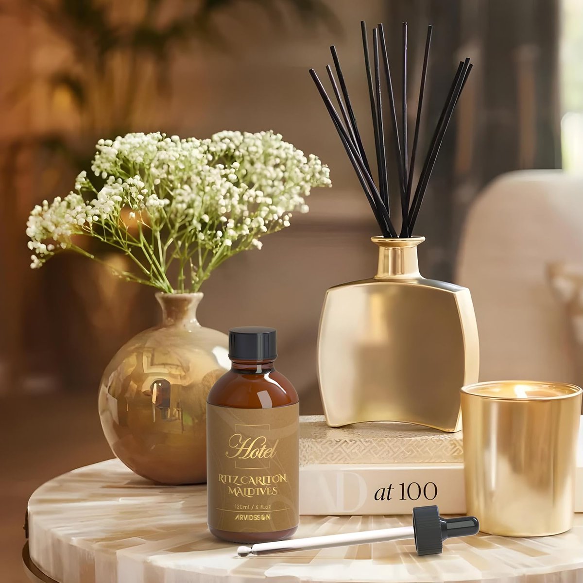 Hotel Diffuser Oil 4 Fl Oz (120 ml) – Inspiriert vom Ritz Carlton Hotel – Luxuriöses ätherisches Öl für Diffuser und DIY, Duftöl für Frauen und Männer