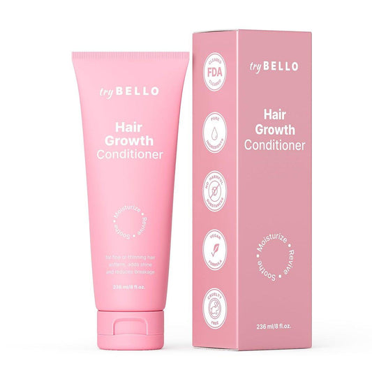 Trybello Haarwachstums Conditioner | Tiefenfeuchtigkeit & Reparatur für trockenes, geschädigtes und coloriertes Haar | Aloe Vera, Kurkuma & Urucum-Extrakt | Vegan, Sulfatfrei, Ungiftig, Feuchtigkeitsspendend