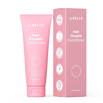 Trybello Haarwachstums Conditioner | Tiefenfeuchtigkeit & Reparatur für trockenes, geschädigtes und coloriertes Haar | Aloe Vera, Kurkuma & Urucum-Extrakt | Vegan, Sulfatfrei, Ungiftig, Feuchtigkeitsspendend