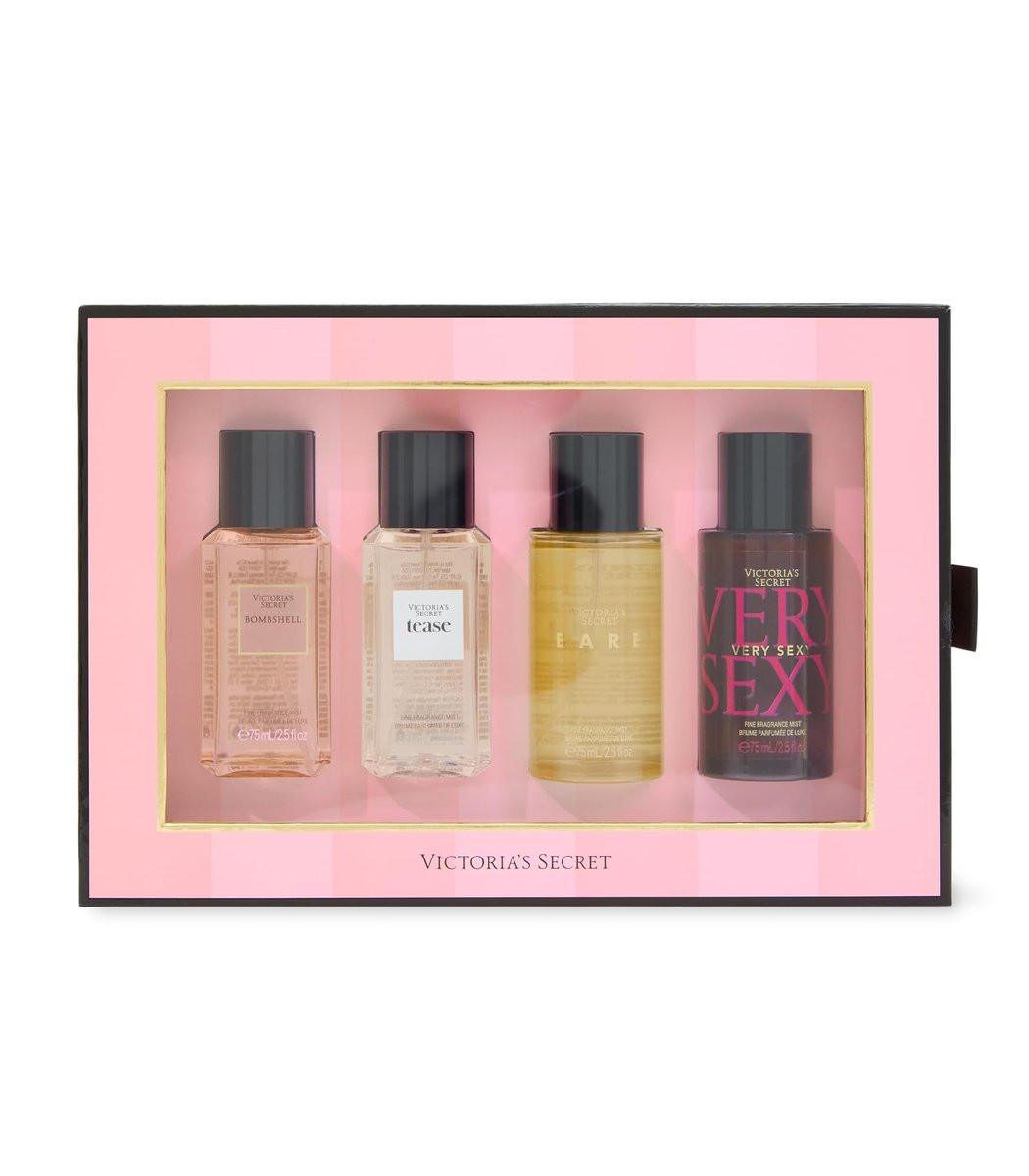 Victoria's Secret Fine Fragrance Mini Mist Geschenkset, 4-teilig, verschiedene Düfte