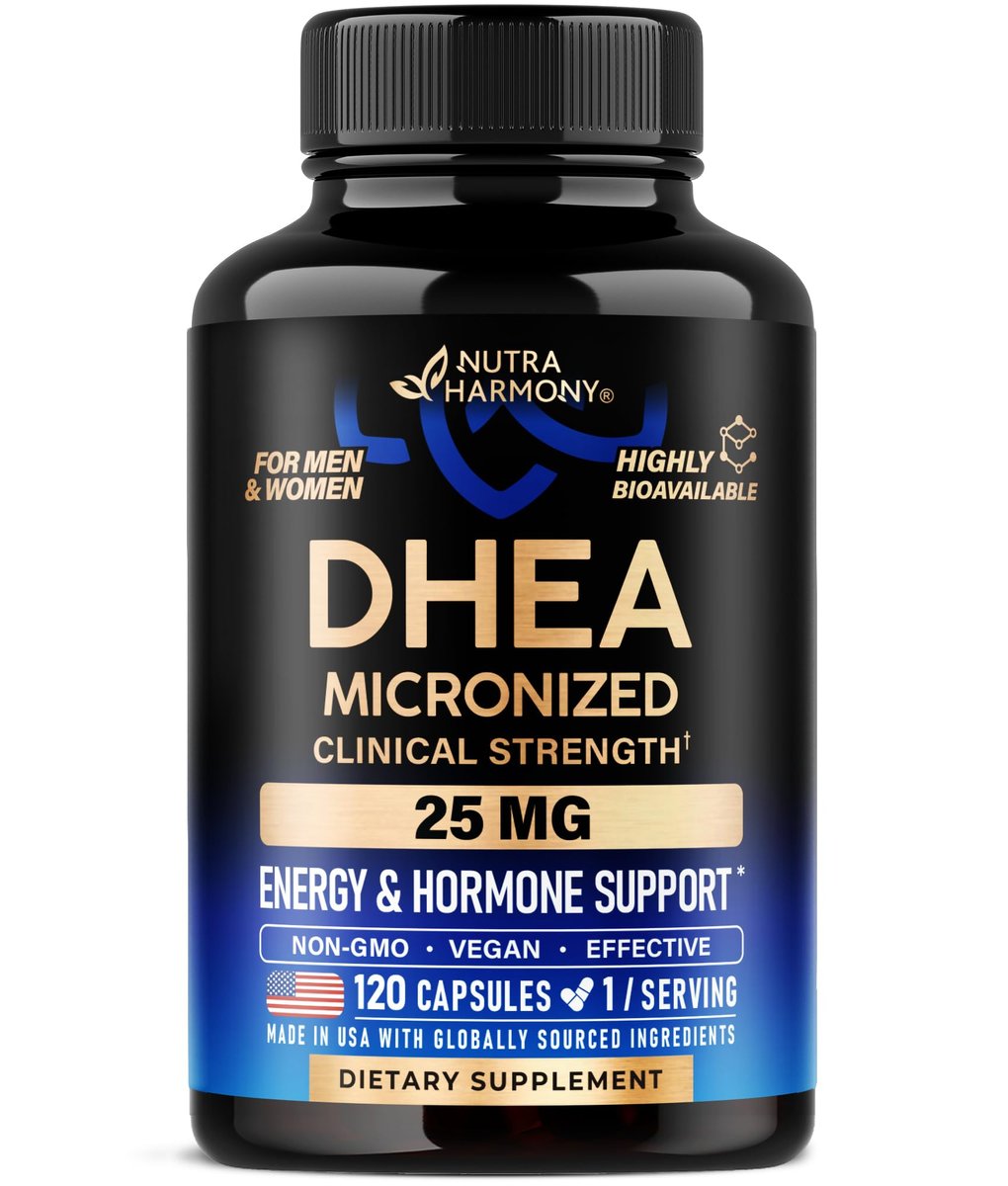 DHEA 25mg – Mikronisiertes DHEA Präparat für Frauen & Männer – Klinisch geprüfte Stärke & Bioverfügbarkeit – Unterstützt gesundes Altern, Hormonbalance & Energie – Labortest – Vegan & NON-GMO – 120 Kapseln