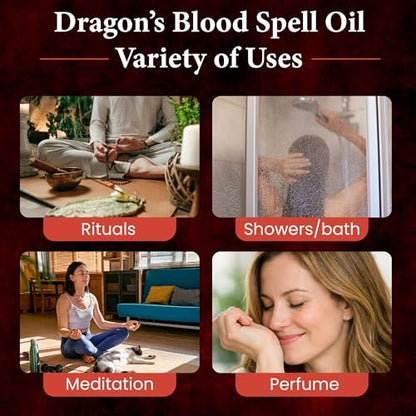 CIRCE Dragon’s Blood Spell Oil – Ritual- und Intentionöl zur Stärkung deines Raums, Erdung und persönlicher Ausrichtung – als Duft oder im Bad – Kokosöl mit Drachenblut-Harz und Zedernholz 15 ml