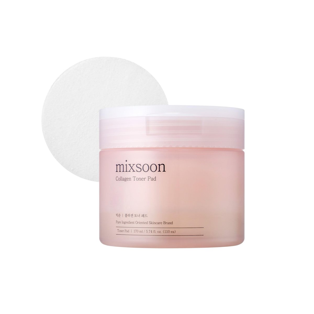 mixsoon Collagen Toner Pad – Hyaluronsäure, feuchtigkeitsspendend, straffend und glättend für geschmeidige, strahlende Haut (170 ml)