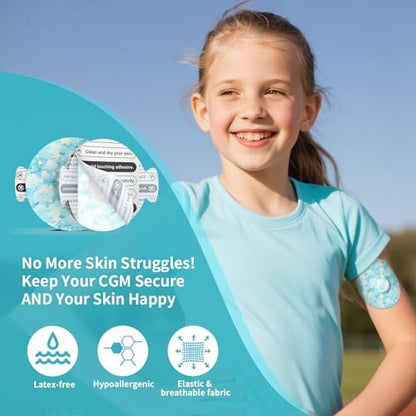 Over Patches für Dexcom G7 – Klebepflaster wasserdicht mit Easy-Peel Tab, vorgestanzt, für Stelo Flexible CGM Tape, 10-14 Tage Halt, 20 Stück, Bloomingday