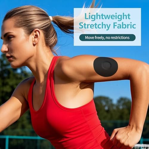 Kooloba Over Patches für Dexcom G7 – Wasserdichte Klebepflaster mit Easy-Peel Lasche, vorgeschnitten, für Stelo Flexibles CGM Tape, langanhaltend 10-14 Tage, 20 Stück, Schwarz