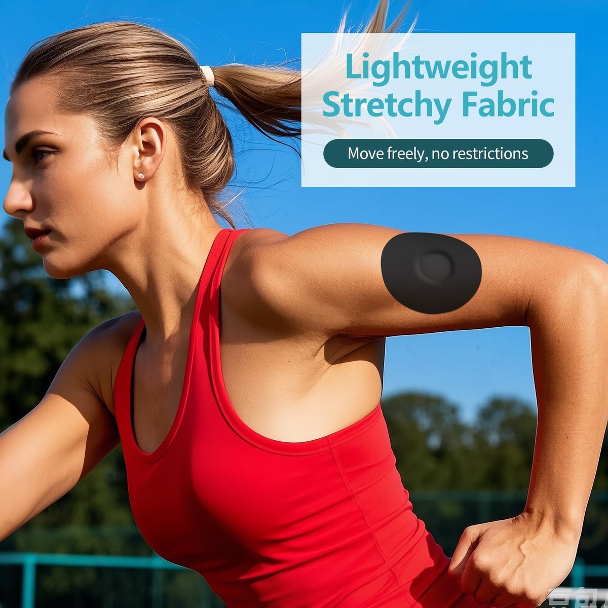 Kooloba Over Patches für Dexcom G7 – Wasserdichte Klebepflaster mit Easy-Peel Lasche, vorgeschnitten, für Stelo Flexibles CGM Tape, langanhaltend 10-14 Tage, 20 Stück, Schwarz