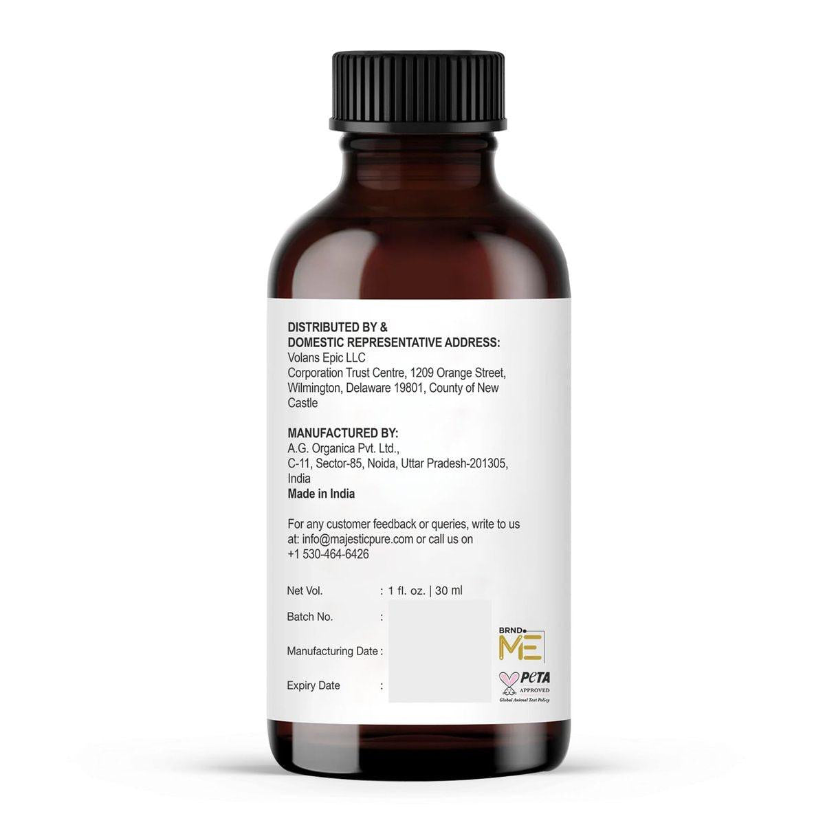 Majestic Pure Lemongrass Ätherisches Öl mit Pipette - 100% rein und natürlich - 30 ml