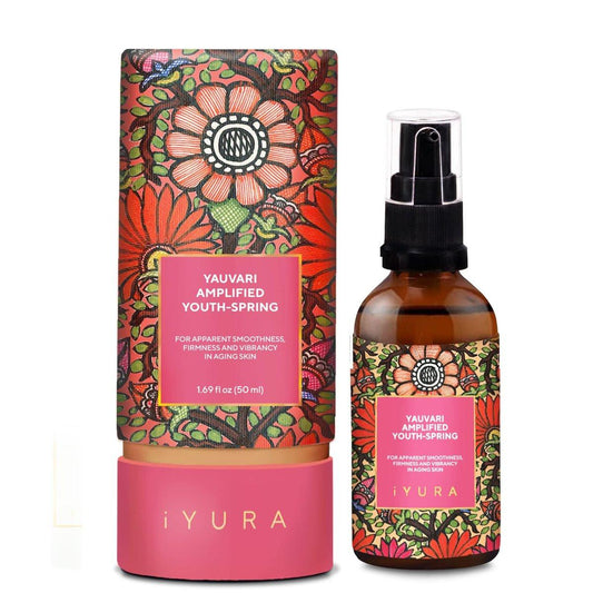 iYURA Yauvari Amplified Youth Spring – Gesichts- & Halsfeuchtigkeitscreme für trockene bis sehr trockene/reife Haut | Strafft Wangen, Kieferpartie & Hals | Anti-Aging, natürliches Gesichtsöl mit Urdbohnen | 50 ml