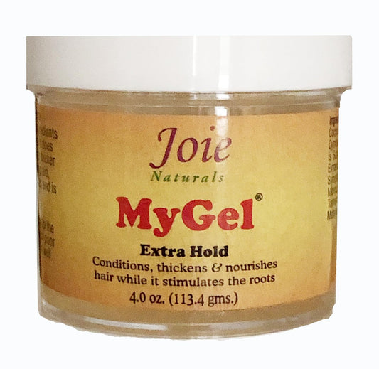Joie Naturals MyGel Hair Extra Hold Gel – Starke Festigung & Pflege für Locken, Braids & Curly Hair, 4 oz – Angereichert mit Pflanzenölen und Kräuterextrakten