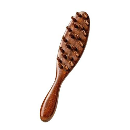 Sandelholz Dreadlocks Bürste - Locsanity Naturholz Loc Bürste mit breiten Zinkenborsten für Dreads, Twists, Microlocs & Sisterlocks - Ergonomische Kopfhautmassagebürste zum Entwirren und Retwisten