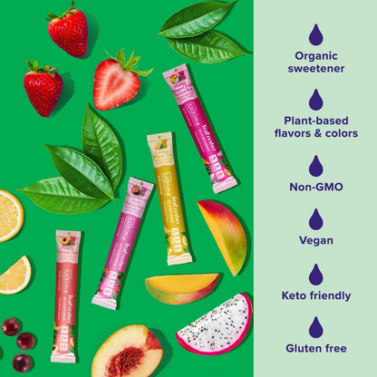 Ultima Replenisher Elektrolyt-Pulver & Instant Tee-Getränkemischung – TeaFresher Variety, 16 Stickpacks – Zuckerfreie Elektrolyte Hydrationspackungen mit Frucht- und Tee-Fusionen – Pflanzenbasiert & Keto-freundlich