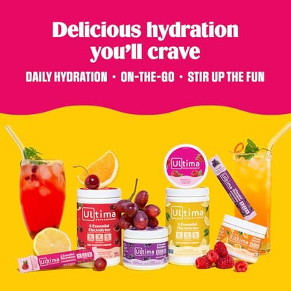 Ultima Replenisher Elektrolyt-Pulver & Instant Tee-Getränkemischung – TeaFresher Variety, 16 Stickpacks – Zuckerfreie Elektrolyte Hydrationspackungen mit Frucht- und Tee-Fusionen – Pflanzenbasiert & Keto-freundlich