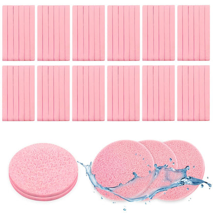 240 Stück Gesichtsschwämme komprimiert – Professionelle Make-up-Entfernungsschwämme, runde Reinigungsschwämme für Spa, Peeling, Maske