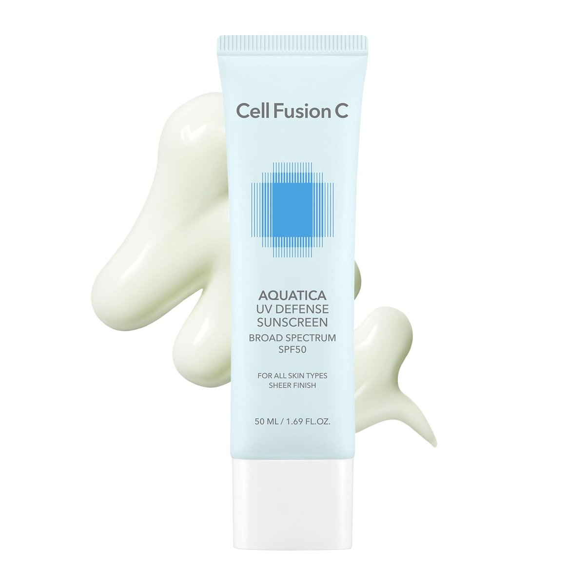 Cell Fusion C Aquatica UV Defense Gesichtssonnencreme SPF 50 – Kein weißer Schimmer, Feuchtigkeitsspendende Sonnencreme mit PDRN, 50ml
