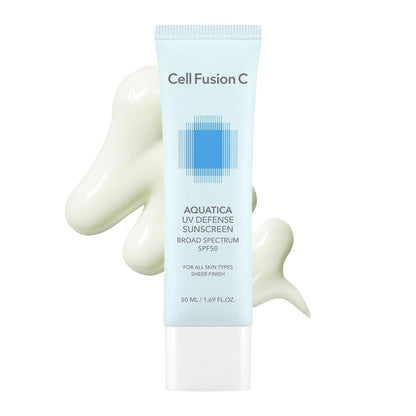 Cell Fusion C Aquatica UV Defense Gesichtssonnencreme SPF 50 – Kein weißer Schimmer, Feuchtigkeitsspendende Sonnencreme mit PDRN, 50ml