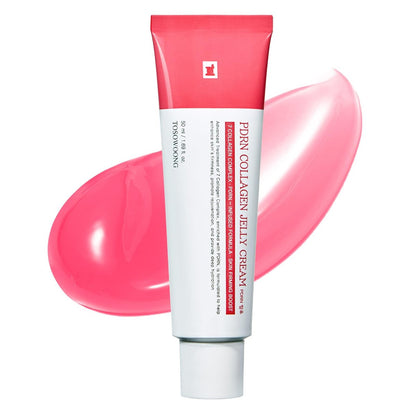 TOSOWOONG PDRN Collagen Jelly Cream – 5.000 ppm Lachs-DNA PDRN, Niacinamid, hydrolysiertes Kollagen – feuchtigkeitsspendende und festigende Gesichtscreme – 50 ml