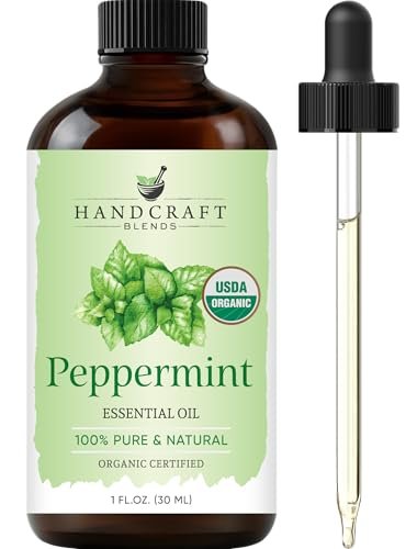 Handcraft Blends Bio Pfefferminz Öl – 30 ml – 100% rein und natürlich – Premium-Öl für Diffuser und Aromatherapie