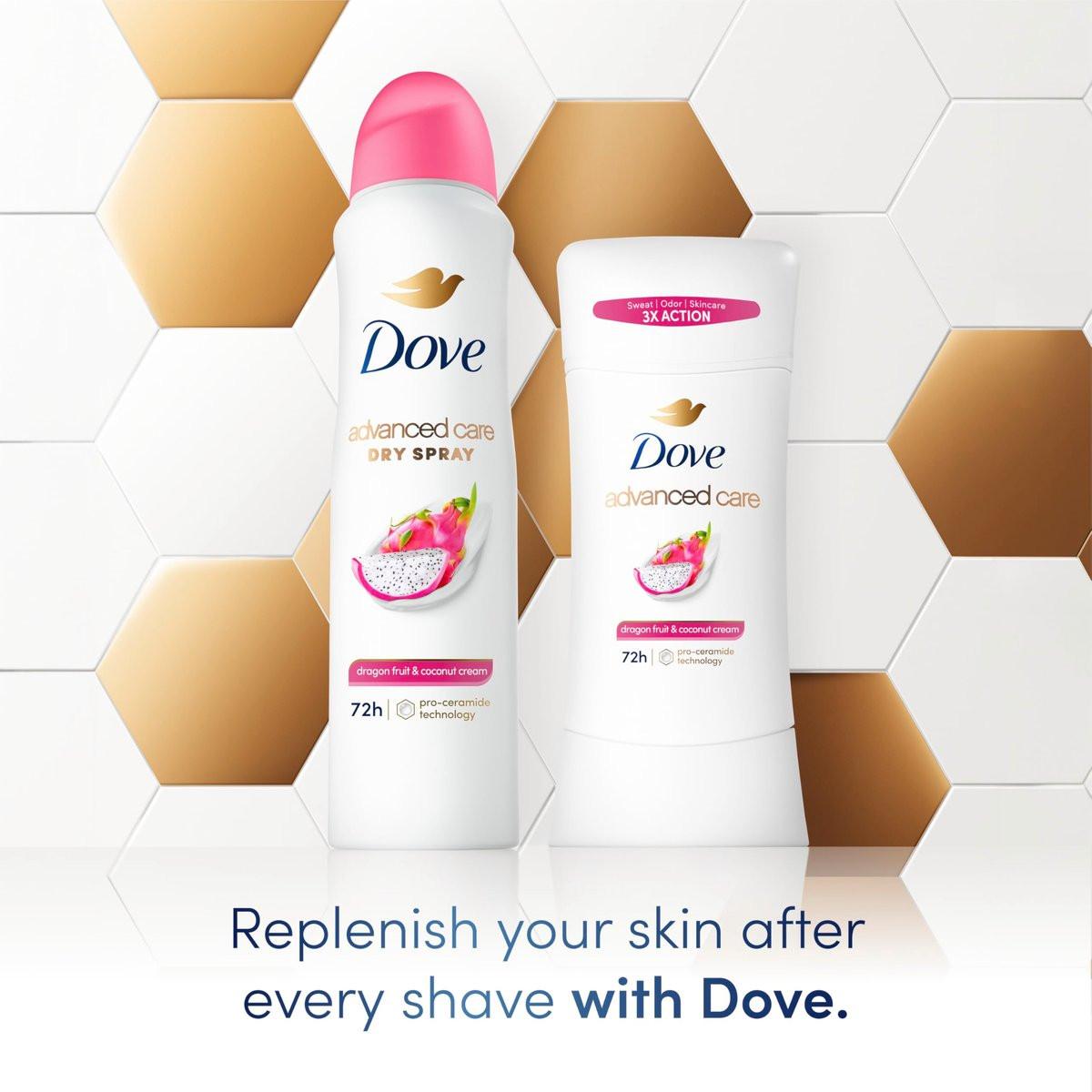 Dove Advanced Care Antiperspirant Deodorant Spray für Frauen – 3er-Pack Drachenfrucht & Kokoscreme – 72-Stunden-Schutz vor Schweiß und Geruch – 3,8 oz