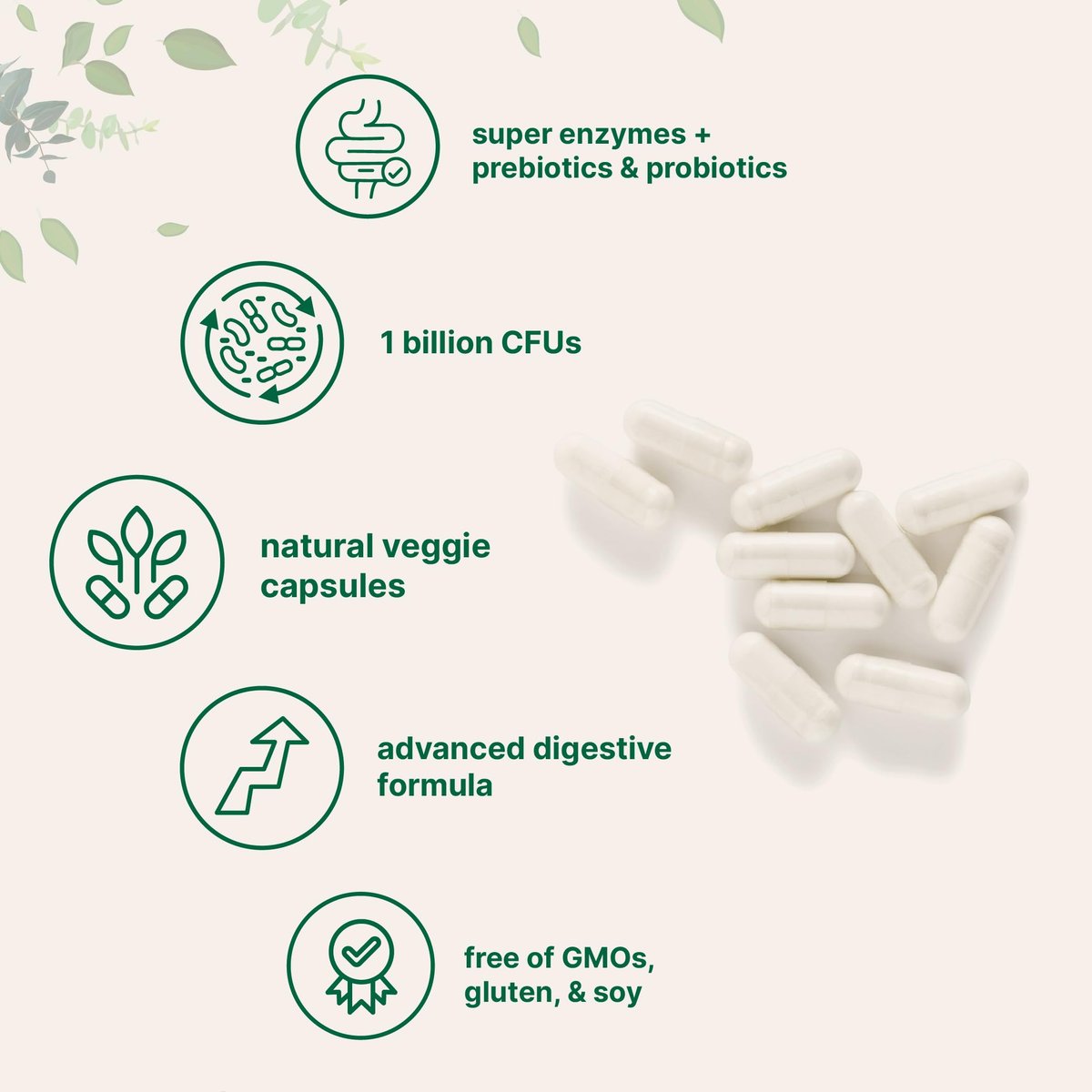 Micro Ingredients Super Enzyme mit Präbiotika & Probiotika, 240 vegane Kapseln | Verdauungsenzyme für Frauen & Männer | Probiotikum, Bromelain, Flohsamenschalen & mehr | Unterstützung für Immun- und Darmgesundheit*