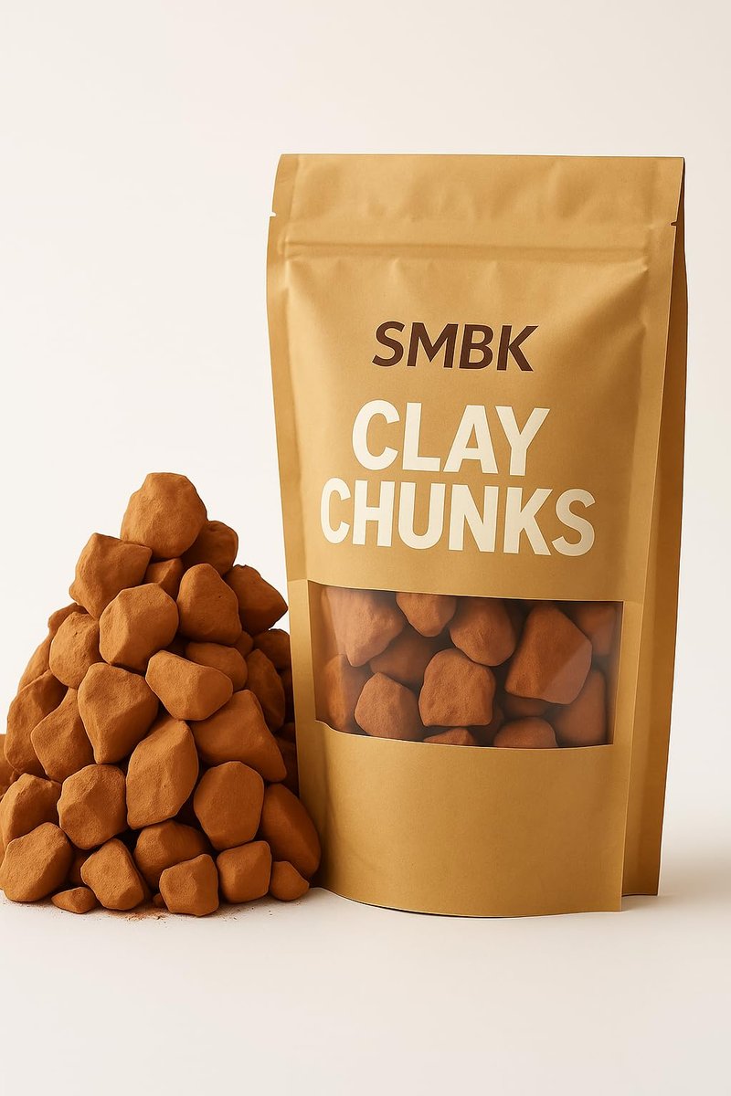SMBK Rote Tonerde, essbare Tonstücke, natürlicher Ton, organischer Ton, Tonmaske, natürliche Schlammmaske - Gewicht 3 Unzen (110 g)
