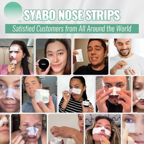 SYABO 2.0 Blackhead Remover Nose Strips – 100 Stück Porenreiniger mit Salicylsäure, Peel-Off Maske gegen Mitesser (1,76 Unzen)