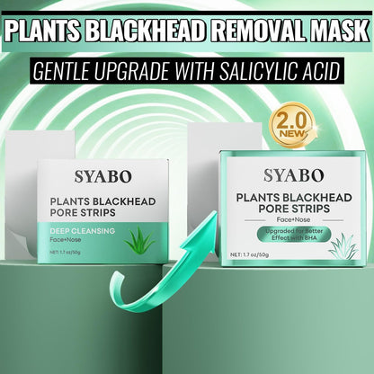 SYABO 2.0 Blackhead Remover Nose Strips – 100 Stück Porenreiniger mit Salicylsäure, Peel-Off Maske gegen Mitesser (1,76 Unzen)