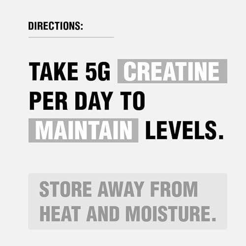 HEARTHY FOODS Creatin Monohydrat Mikronisiertes Pulver 500 g - 100 Portionen, 5000 mg pro Portion (5 g) - für Männer & Frauen Muskelwachstum & Erholung - UNGESÜSST