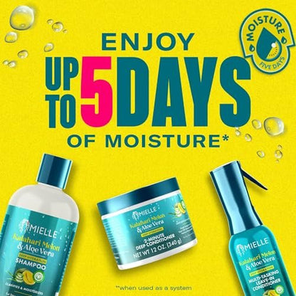 Mielle Organics Gewichtsloses Haaröl – Kalahari-Melone & Aloe Vera – Tiefenwirksame Feuchtigkeitspflege für trockenes, lockiges und strukturiertes Haar – Leichte, nicht fettende Formel – 118 ml
