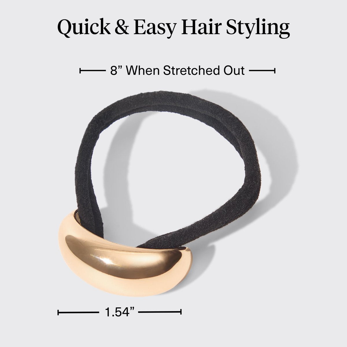 Kitsch Gold Haar Manschette - Metall Ponytail Manschette für Zöpfe, Hochsteckfrisuren & Alltagsfrisuren | Langlebig & Elegant | Mode Accessoire für Frauen - Klein, 1 Stück