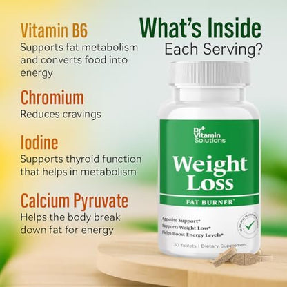 Fatburner für Frauen und Männer – Appetitzügler & Thermo-Booster mit Grüntee, Garcinia Cambogia & Chrom – 30-Tage-Vorrat, Dr Vitamin