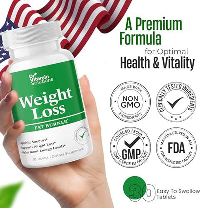 Fatburner für Frauen und Männer – Appetitzügler & Thermo-Booster mit Grüntee, Garcinia Cambogia & Chrom – 30-Tage-Vorrat, Dr Vitamin