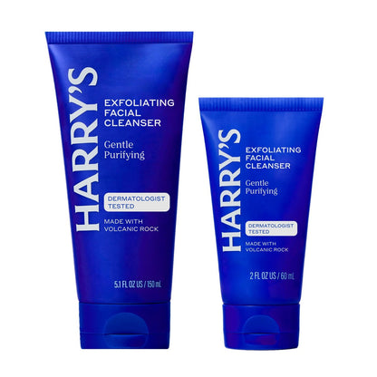 Harry's Peeling-Gesichtswaschung für Männer – Sanfte Gesichtspflege mit vulkanischem Gesteinspeeling, 2er-Pack (2x 210 ml) – TSA-geprüfte Reisegröße