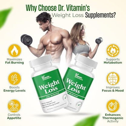 Fatburner für Frauen & Männer – Abnehmtabletten mit Grüntee-Extrakt, Chrom, Vitamin B6 – Energie-Booster, Bauchfett-Brenner & Appetitzügler – 60 Tabletten