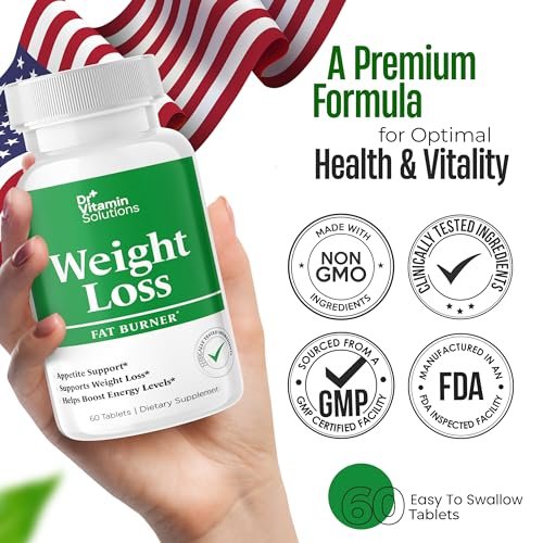 Fatburner für Frauen & Männer – Abnehmtabletten mit Grüntee-Extrakt, Chrom, Vitamin B6 – Energie-Booster, Bauchfett-Brenner & Appetitzügler – 60 Tabletten