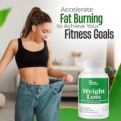 Fatburner für Frauen & Männer – Abnehmtabletten mit Grüntee-Extrakt, Chrom, Vitamin B6 – Energie-Booster, Bauchfett-Brenner & Appetitzügler – 60 Tabletten